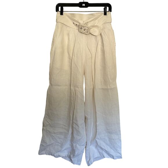 Faithfull the Brand Lena Wide Leg Pants Plain Egg White - Picture 2 of 4